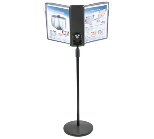 Демосистема напольная на 10 панелей, с 10 серыми панелями А4, BRAUBERG, 235339