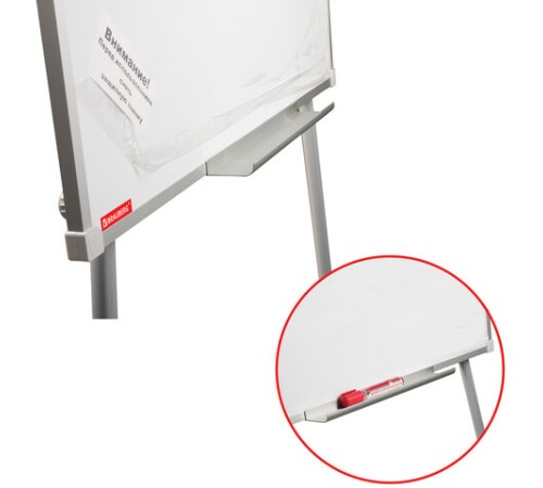 Доска-флипчарт магнитно-маркерная 70х100 см, ГАРАНТИЯ 10 ЛЕТ, РОССИЯ, BRAUBERG Стандарт, 235526