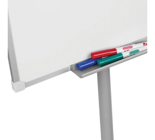 Доска-флипчарт магнитно-маркерная (70х100 см), передвижная, ГАРАНТИЯ 10 ЛЕТ, РОССИЯ, BRAUBERG Стандарт, 235527