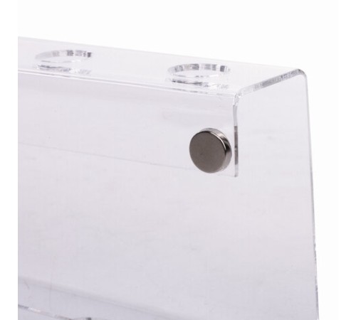 Держатель магнитный для 4 маркеров для доски (85х160 мм), прозрачный акрил, BRAUBERG, РОССИЯ, 235530