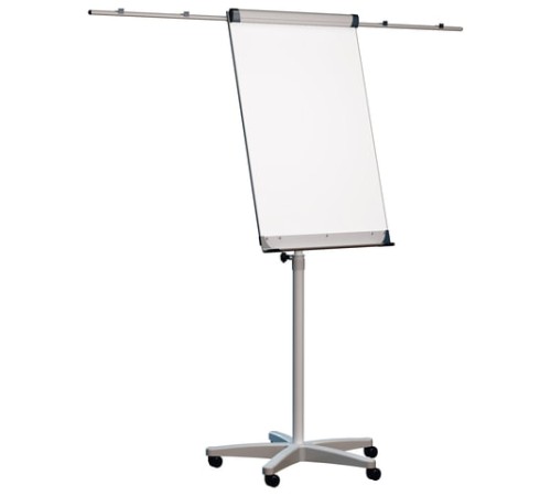 Доска-флипчарт магнитно-маркерная 70х100 см, передвижная, держатели для бумаги, 2х3 (Польша), TF02/2011