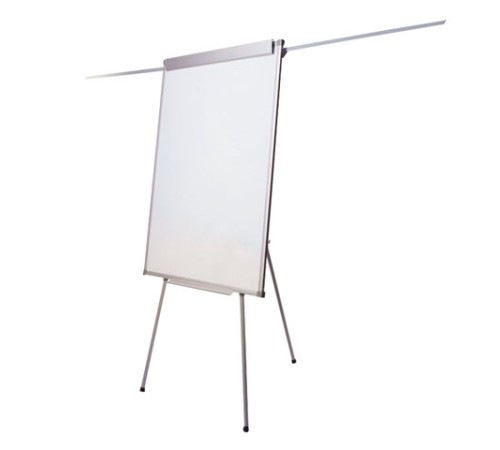 Доска-флипчарт магнитно-маркерная 70х100 см, держатели для бумаг, ГАРАНТИЯ 10 ЛЕТ, РОССИЯ, BRAUBERG, 236160