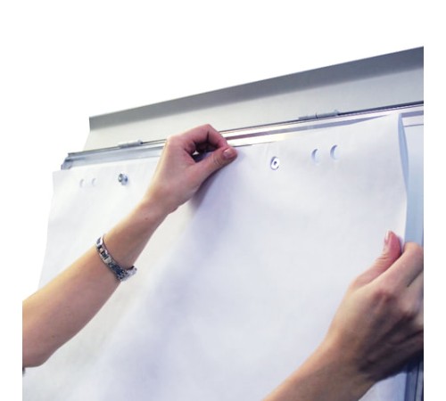 Доска-флипчарт магнитно-маркерная 70х100 см, держатели для бумаг, ГАРАНТИЯ 10 ЛЕТ, РОССИЯ, BRAUBERG, 236160