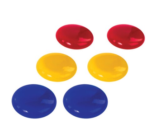 Магниты МАЛОГО ДИАМЕТРА, 20 мм, КОМПЛЕКТ 6 штук, цвет АССОРТИ, в блистере, STAFF 