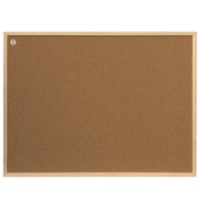 Доска пробковая для объявлений 80x60 см, деревянная рамка, 2х3 ECO, (Польша), TC86/C