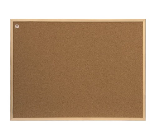 Доска пробковая для объявлений 80x60 см, деревянная рамка, 2х3 ECO, (Польша), TC86/C