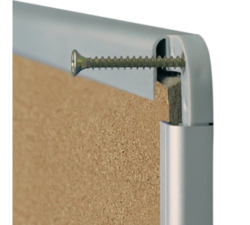 Доска пробковая для объявлений 100x150 см, алюминиевая рамка, 2х3 OFFICE, (Польша), TCA1510