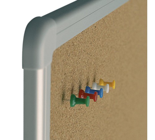 Доска пробковая для объявлений 100x150 см, алюминиевая рамка, 2х3 OFFICE, (Польша), TCA1510