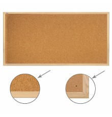 Доска пробковая для объявлений 100x200 см, коричневая рамка из МДФ, 2х3 OFFICE, (Польша), TC1020