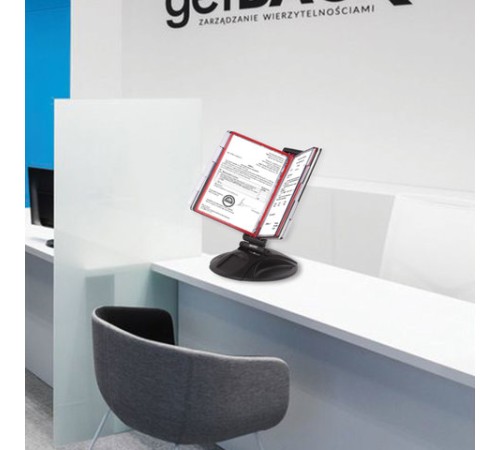 Демосистема настольная на 10 панелей, с 10 цветными панелями А4, черная, BRAUBERG 