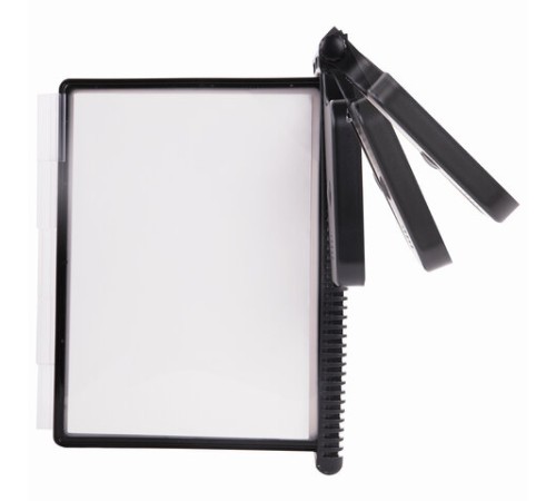 Демосистема настенная, регулируемый угол наклона, 10 цветных панелей А4, черная, BRAUBERG 