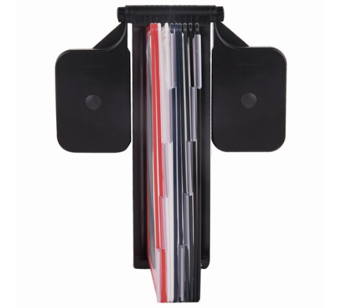 Демосистема настенная, регулируемый угол наклона, 10 цветных панелей А4, черная, BRAUBERG 