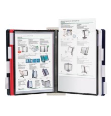 Демосистема настенная с 10 цветными панелями А4, серая, BRAUBERG 