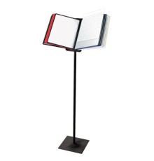 Демосистема напольная металлическая с 10 цветными панелями А4, черная, BRAUBERG 