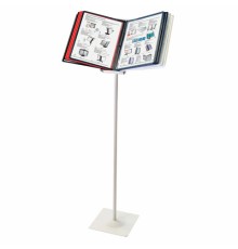 Демосистема напольная металлическая с 10 цветными панелями А4, серая, BRAUBERG 