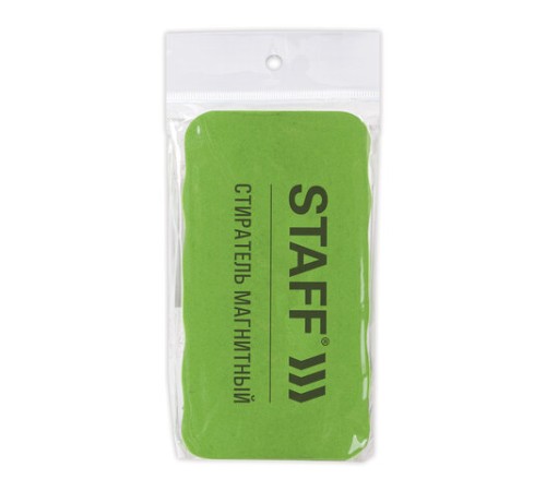 Стиратель магнитный для магнитно-маркерной доски (57х107 мм), упаковка с подвесом, STAFF 