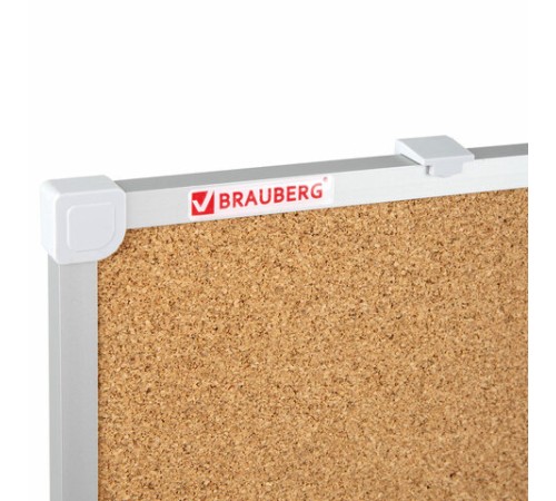 Доска комбинированная: магнитно-маркерная, пробковая для объявлений, 60х90 см, РОССИЯ, BRAUBERG, 236864