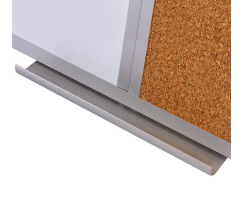 Доска комбинированная: магнитно-маркерная, пробковая для объявлений, 60х90 см, РОССИЯ, BRAUBERG, 236864