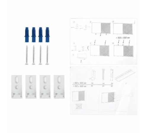 Доска комбинированная: магнитно-маркерная, пробковая для объявлений, 60х90 см, РОССИЯ, BRAUBERG, 236864