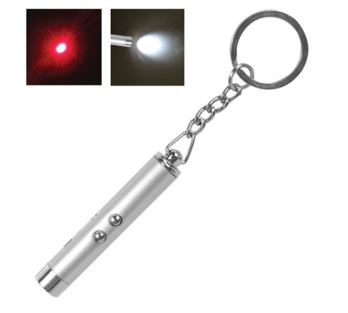 Указка лазерная, радиус 200 м, красный луч, LED-фонарь, ТВ-RP-24