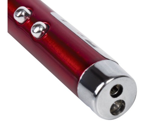 Указка лазерная, радиус 200 м, красный луч, LED-фонарь, ТВ-RP-24