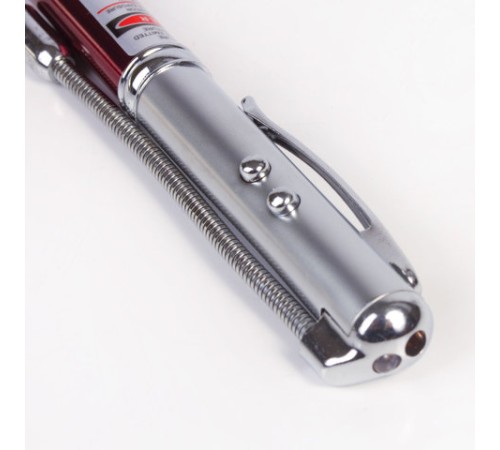 Указка лазерная, радиус 200 м, красный луч, LED-фонарь, стилус, детектор купюр, ручка, TD-RP-36