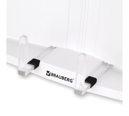 Подставка для книг и учебников BRAUBERG, регулируемый наклон, пластик, белая, 237445