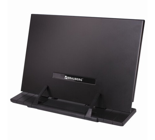 Подставка для книг и учебников BRAUBERG, регулируемый наклон, металл/пластик, черная, 237446