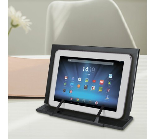 Подставка для книг и учебников BRAUBERG, регулируемый наклон, металл/пластик, черная, 237446