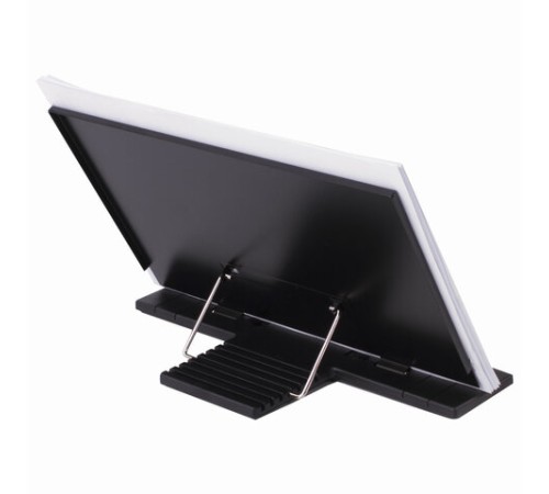 Подставка для книг и учебников BRAUBERG, регулируемый наклон, металл/пластик, черная, 237446