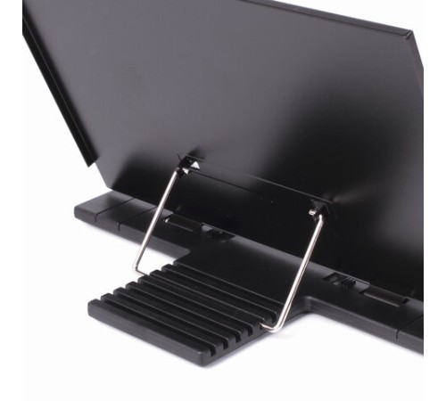 Подставка для книг и учебников BRAUBERG, регулируемый наклон, металл/пластик, черная, 237446