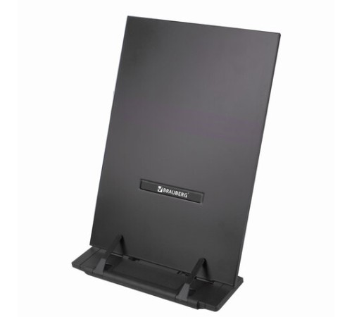 Подставка для книг и учебников BRAUBERG, большая, регулируемый наклон, металл/пластик, черная, 237447