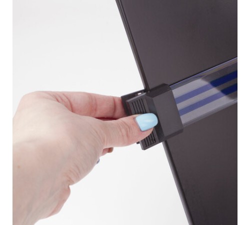 Подставка для книг и учебников BRAUBERG, большая, регулируемый наклон, металл/пластик, черная, 237447