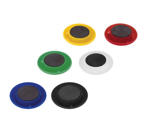 Магниты МАЛОГО ДИАМЕТРА 20 мм, НАБОР 6 шт., ассорти, BRAUBERG 