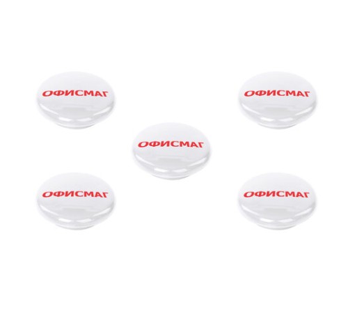 Магниты ОФИСМАГ 30 мм, НАБОР 5 шт., серые, 237474