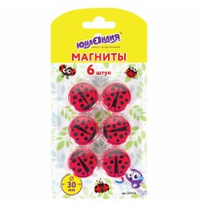 Магниты ЮНЛАНДИЯ 30 мм, НАБОР 6 шт., 