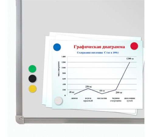 Магниты МОЩНЫЕ 20 мм (МАЛОГО ДИАМЕТРА), НАБОР 6 шт., ассорти, BRAUBERG 