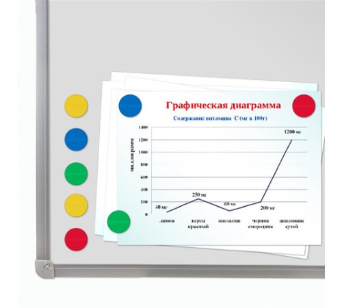 Магниты МОЩНЫЕ 30 мм, НАБОР 8 шт., ассорти, BRAUBERG 