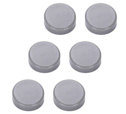 Магниты СУПЕРМОЩНЫЕ НЕОДИМОВЫЕ 20 мм (МАЛОГО ДИАМЕТРА), НАБОР 6 шт., серые, BRAUBERG 