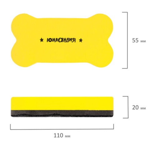 Стиратели магнитные для магнитно-маркерной доски ЮНЛАНДИЯ 