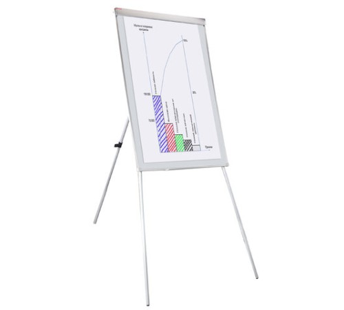 Доска-флипчарт магнитно-маркерная 70х100 см, на треноге, Польша, BRAUBERG Extra, 237724