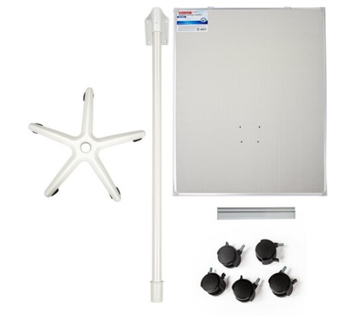 Доска-флипчарт магнитно-маркерная 70х100 см, передвижная, на роликах, Польша, BRAUBERG Extra, 237725