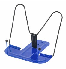 Подставка для книг и учебников ЮНЛАНДИЯ ПРЕМИУМ, металлическая, синяя, европодвес, 237823