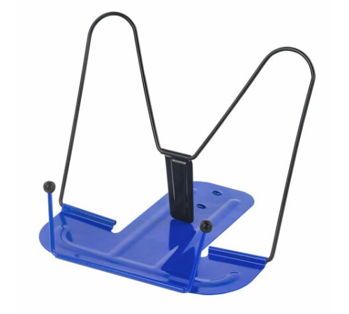 Подставка для книг и учебников ЮНЛАНДИЯ ПРЕМИУМ, металлическая, синяя, европодвес, 237823