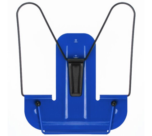 Подставка для книг и учебников ЮНЛАНДИЯ ПРЕМИУМ, металлическая, синяя, европодвес, 237823