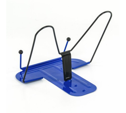 Подставка для книг и учебников ЮНЛАНДИЯ ПРЕМИУМ, металлическая, синяя, европодвес, 237823