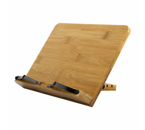 Подставка для книг и планшетов бамбуковая BRAUBERG, 28х20 см, регулируемый наклон, 237895