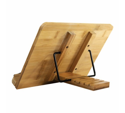 Подставка для книг и планшетов бамбуковая BRAUBERG, 28х20 см, регулируемый наклон, 237895