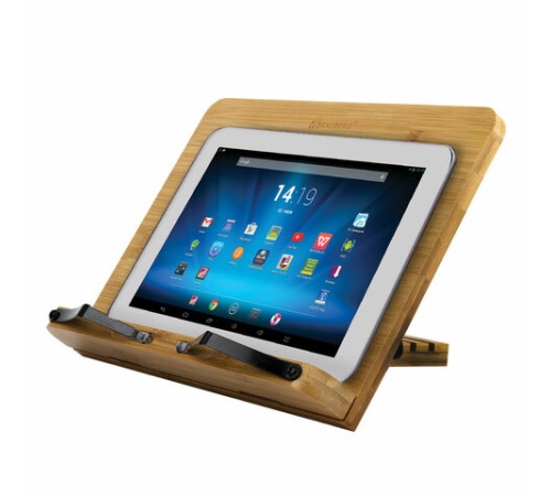 Подставка для книг и планшетов бамбуковая BRAUBERG, 28х20 см, регулируемый наклон, 237895