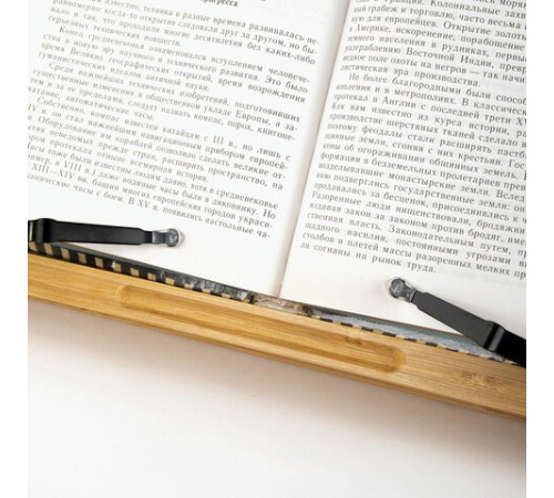 Подставка для книг и планшетов большая бамбуковая BRAUBERG, 34х24 см, регулируемый наклон, 237896